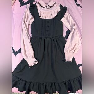 Dear my love jirai kei black dress DRESS ONLY